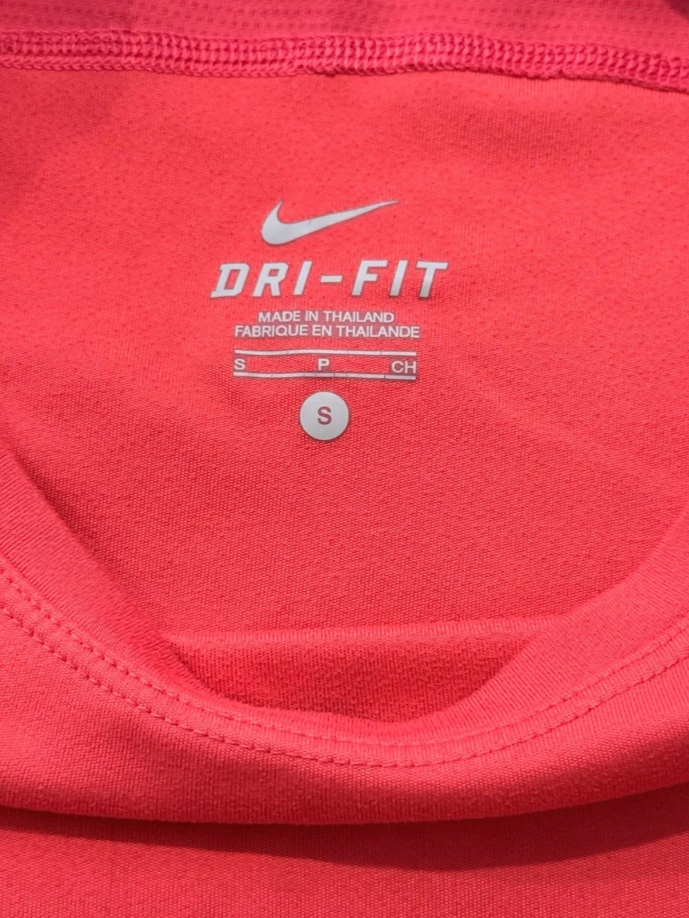 Nike Women’s Red Long Sleeve Performance Top with Silver Swoosh